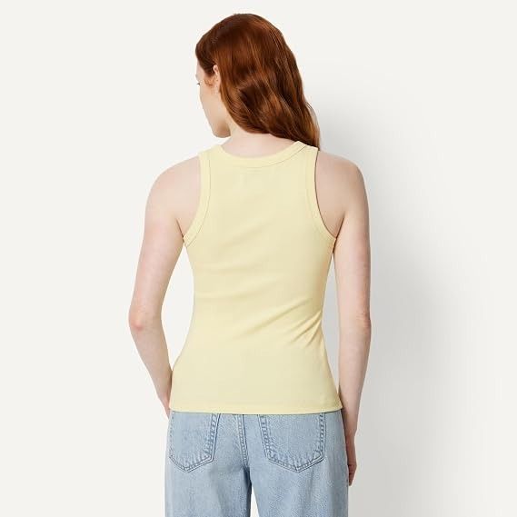 Yellow Ribbed Tank Top image 2